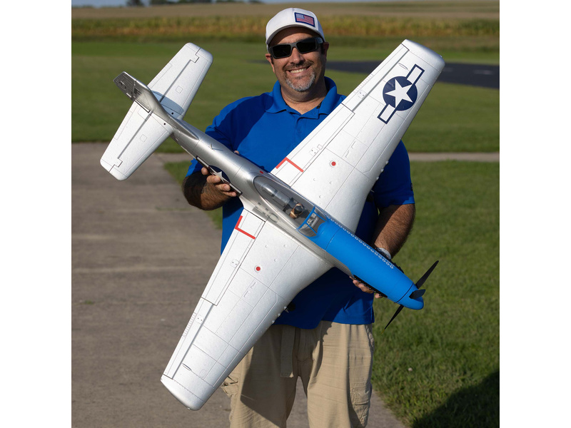 E-flite P-51D Mustang 1.2m SAFE Select BNF Basic | pkmodelar.cz
