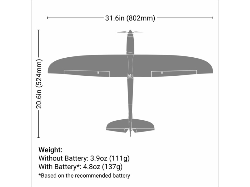 E-flite Conscendo 0.8m SAFE Select AS3X BNF Basic | pkmodelar.cz