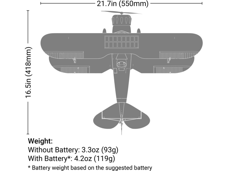 E-flite Waco 0.55m SAFE Select BNF Basic bílé | pkmodelar.cz