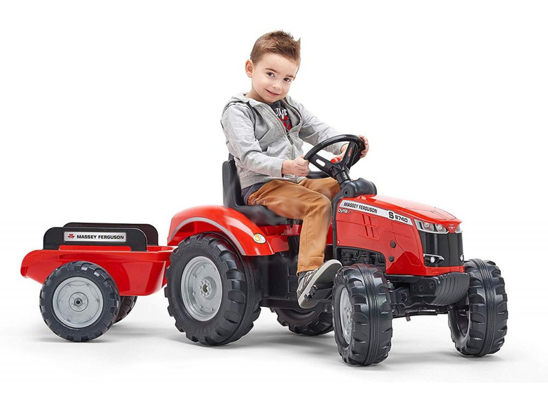 FALK - Šlapací traktor Massey Ferguson S8740 s vlečkou | pkmodelar.cz