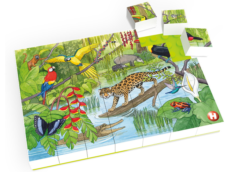 HUBELINO Puzzle - Zvířata v pralese | pkmodelar.cz