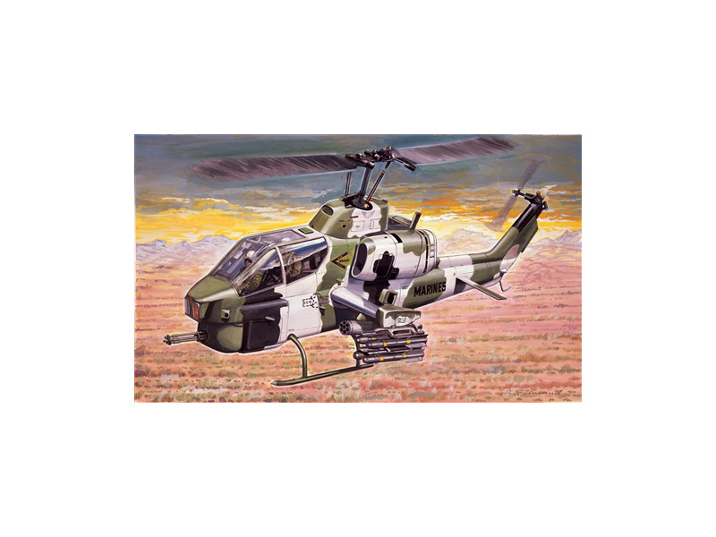 Plastikový model vrtulníku Italeri 0160 AH-1W Super Cobra (1:72) | pkmodelar.cz