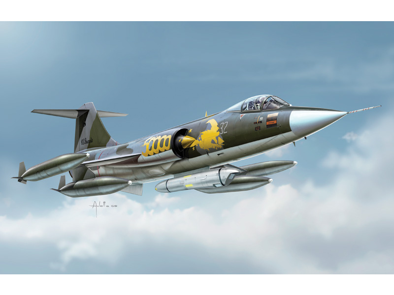Plastikový model letadla Italeri 1296 Lockheed F-104 G Starfighter G "RECCE" (1:72) | pkmodelar.cz