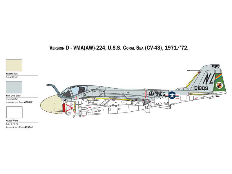 Plastikový model letadla Italeri 1405 KA-6D Intruder (1:72) | pkmodelar.cz