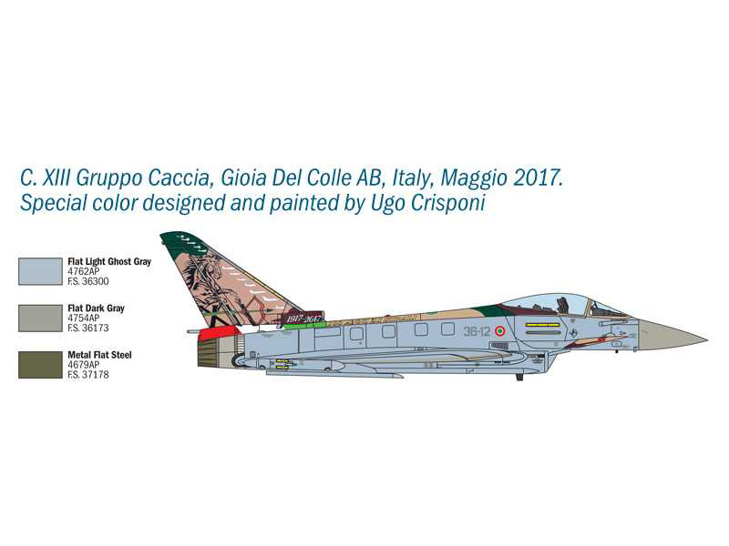 Plastikový model letadla Italeri 1406 Eurofigter EF-2000 100. výročí italského letectva (1:72) | pkmodelar.cz