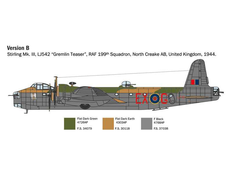 Italeri 1462 Short Stirling Mk.III (1:72) | pkmodelar.cz