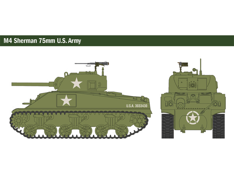 Italeri Wargames - M4 Sherman 75mm (1:56) | pkmodelar.cz