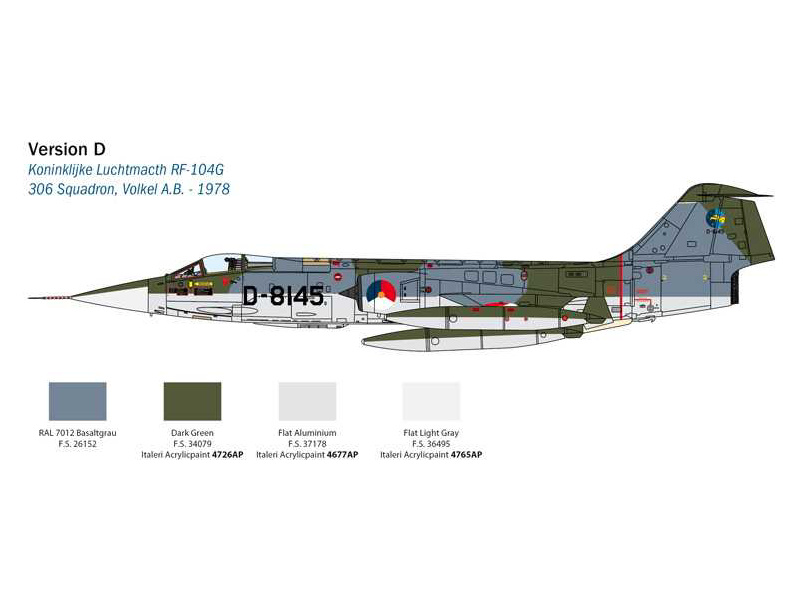 Italeri Locheed F-104 Starfighter G/S RF (1:32) | pkmodelar.cz