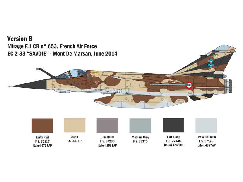 Plastikový model letadla Italeri 2790 Bye-bye Mirage F.1 (1:48) | pkmodelar.cz