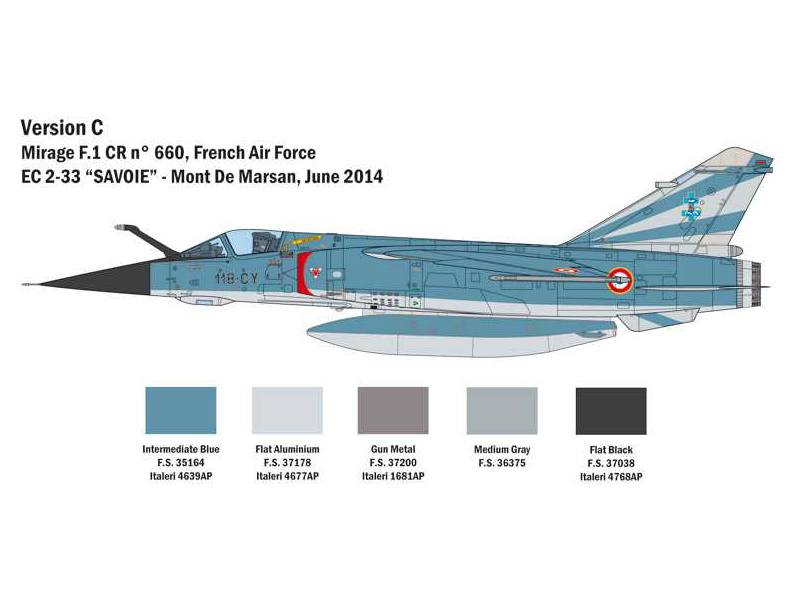 Plastikový model letadla Italeri 2790 Bye-bye Mirage F.1 (1:48) | pkmodelar.cz