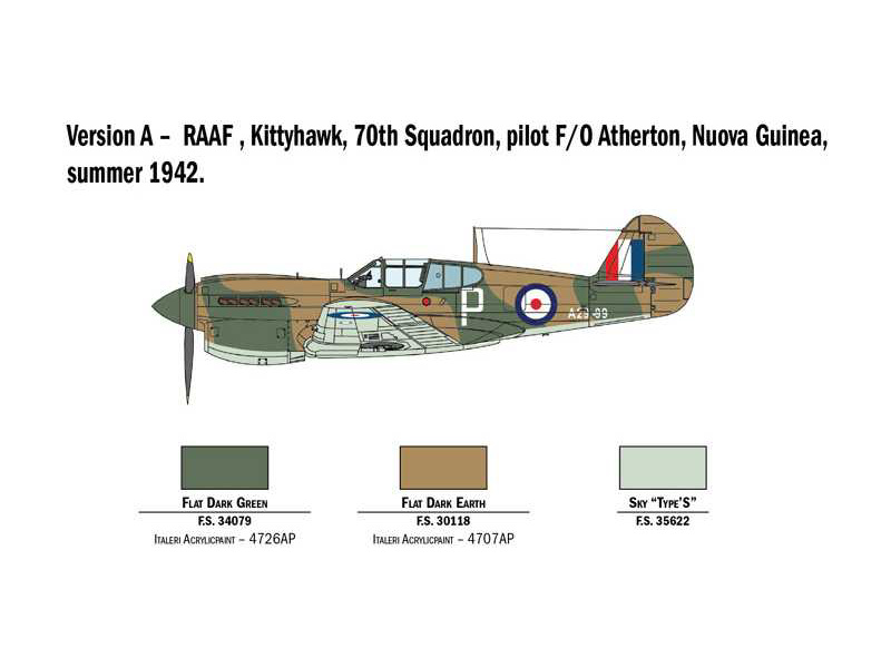 Plastikový model letadla Italeri 2795 P-40 E/K Kittyhawk (1:48) | pkmodelar.cz