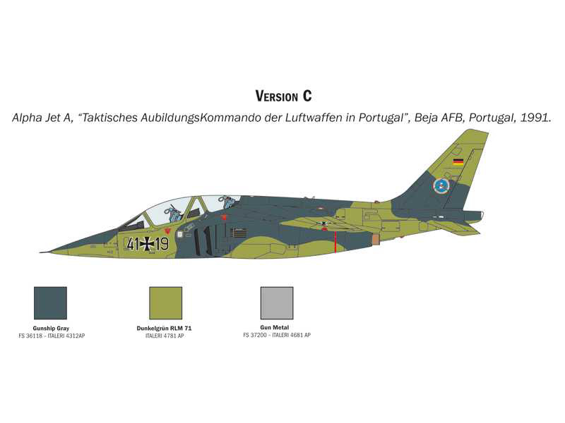 Plastikový model letadla Italeri 2796 Alpha Jet A/E (1:48) | pkmodelar.cz