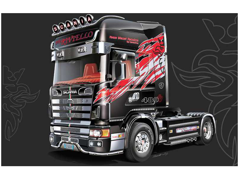 Plastikový model kamionu Italeri 3922 Scania 164L TopClass (1:24)