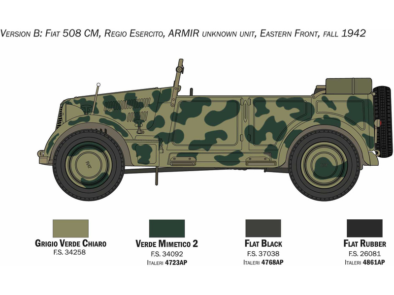 Italeri 6550 - Plastikový model 508 CM COLONIALE STAFF CAR (1:35) | pkmodelar.cz