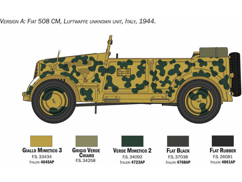 Italeri 6550 - Plastikový model 508 CM COLONIALE STAFF CAR (1:35) | pkmodelar.cz