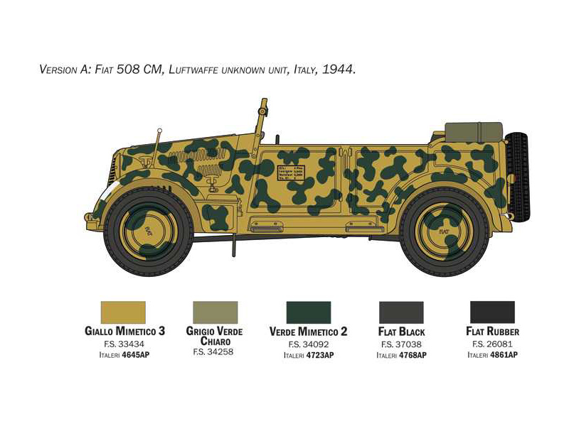 Italeri 6550 - Plastikový model 508 CM COLONIALE STAFF CAR (1:35) | pkmodelar.cz