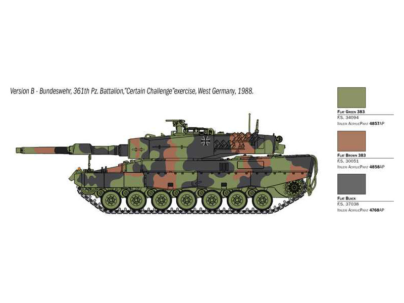 Plastikový model tanku Italeri 6559 Leopard 2A4 (1:35) | pkmodelar.cz