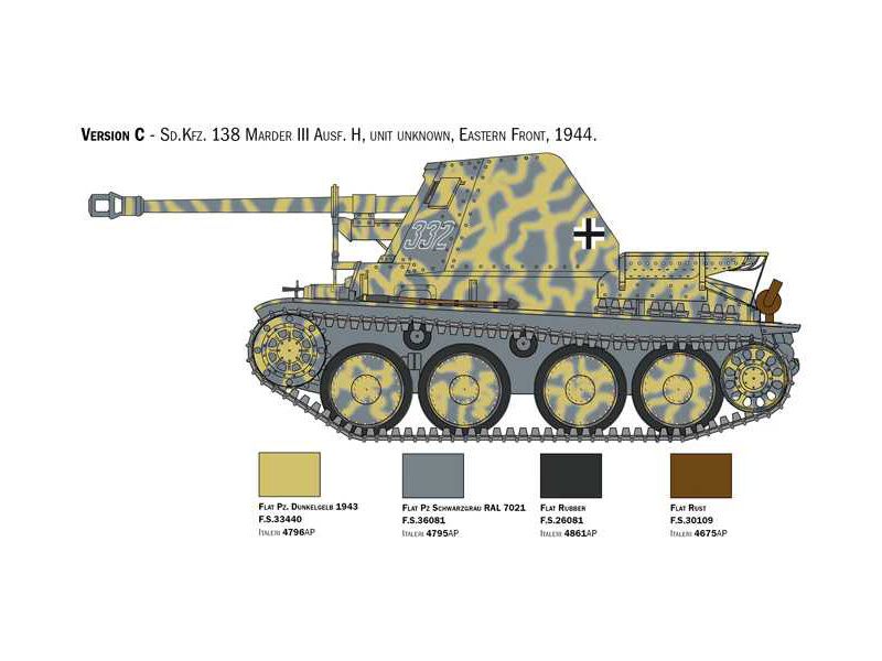 Italeri Marder III Ausf. H Sd.Kfz 138 s posádkou (1:35) | pkmodelar.cz