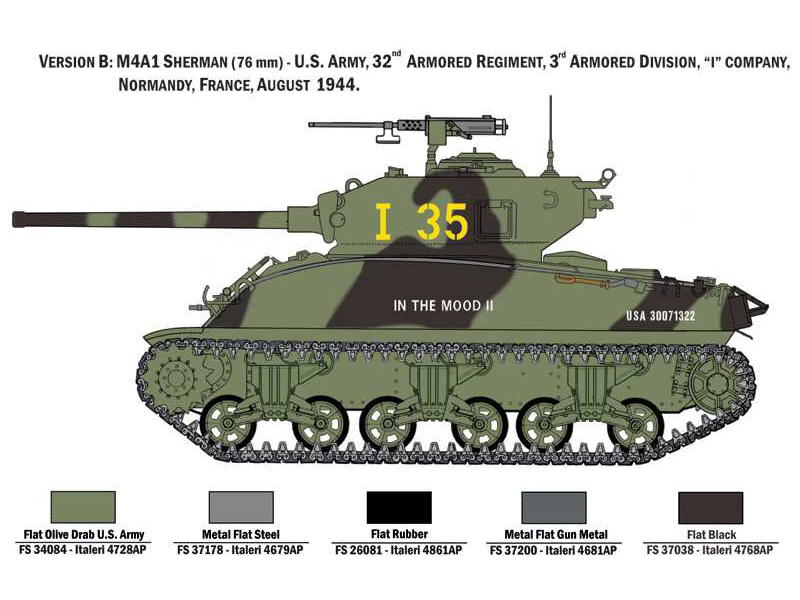 Plastikový model tanku Italeri 6568 M4A1 Sherman s U.S. pěchotou (1:35) | pkmodelar.cz