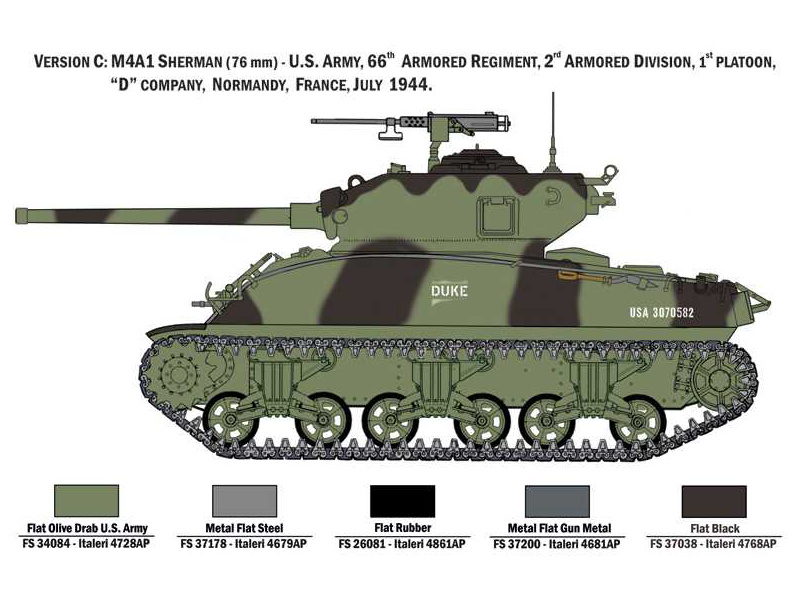 Plastikový model tanku Italeri 6568 M4A1 Sherman s U.S. pěchotou (1:35) | pkmodelar.cz