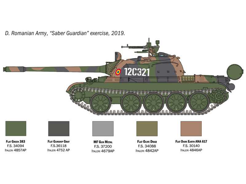 Plastikový model tanku Italeri 7081 T-55 A 1:72 | pkmodelar.cz