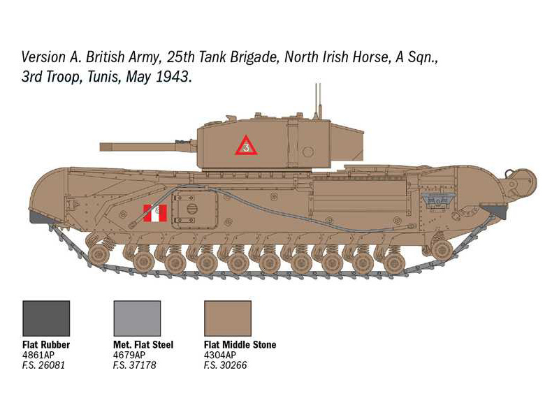 Plastikový model tanku Italeri 7083 Churchill Mk. III (1:72)  | pkmodelar.cz