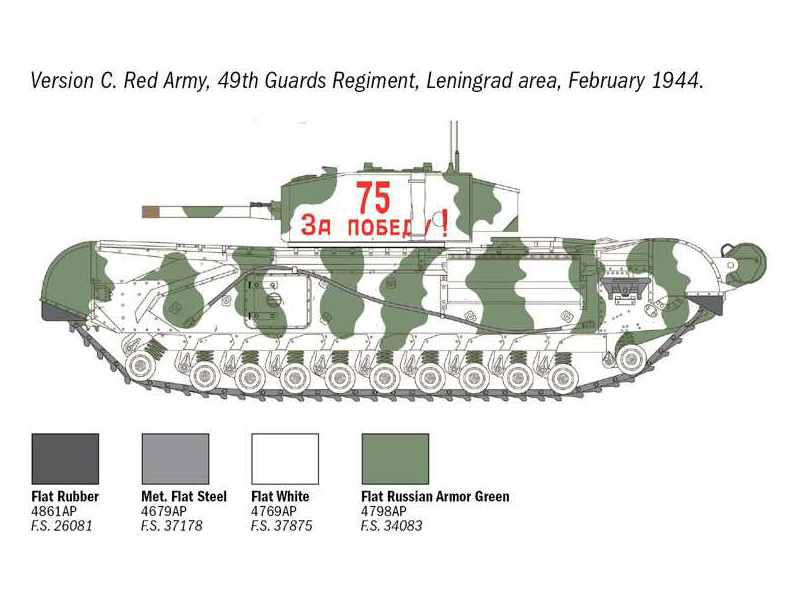 Plastikový model tanku Italeri 7083 Churchill Mk. III (1:72)  | pkmodelar.cz