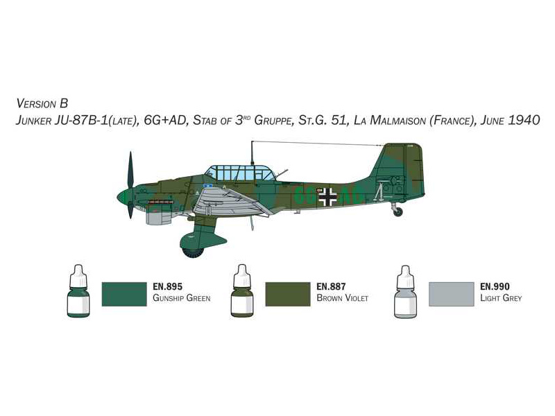 Italeri 72010 Junker Ju-87B Stuka (1:72) set | pkmodelar.cz