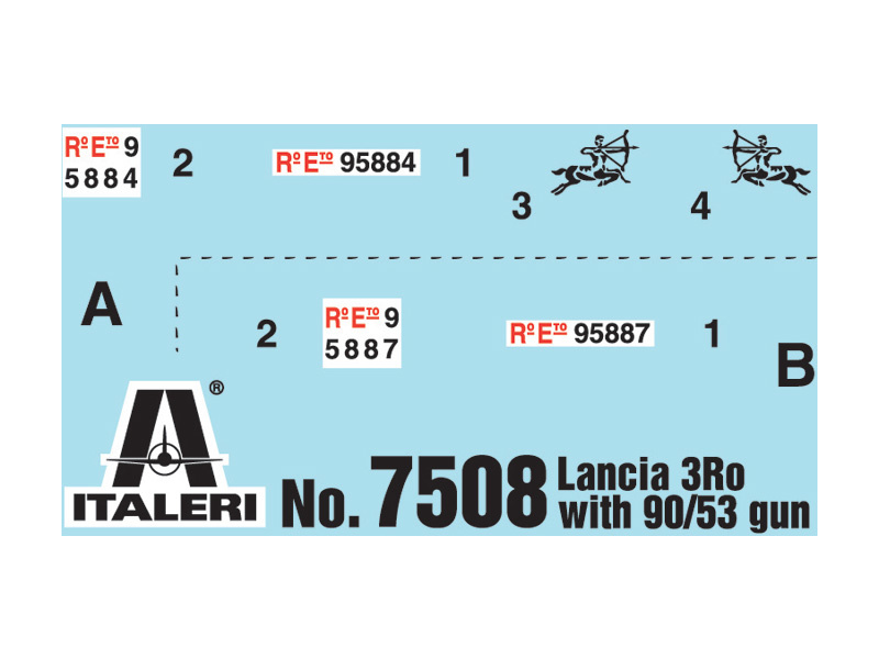 Plastikový model vojenské techniky Italeri 7508 Autocannone RO3 with 90/53 AA Gun (1:72) | pkmodelar.cz