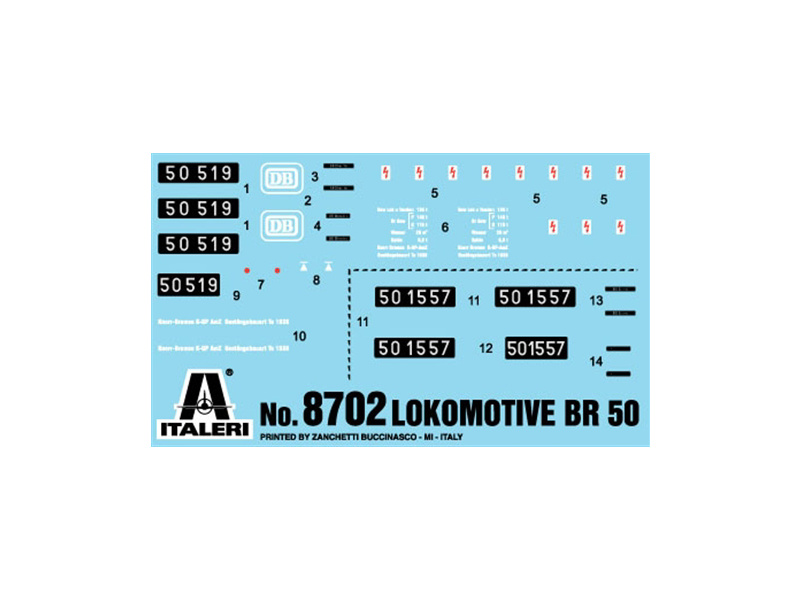 Plastikový model lokomotivy Italeri 8702 Lokomotiva BR50 (1:87 / HO) | pkmodelar.cz