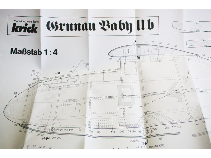 Krick Grunau Baby 1:4 kit | pkmodelar.cz