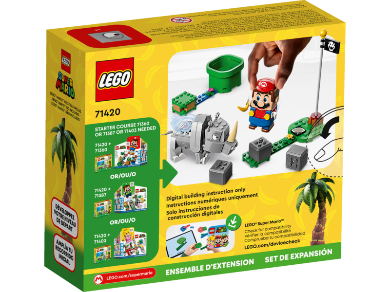 LEGO Super Mario - Nosorožec Rambi – rozšiřující set | pkmodelar.cz