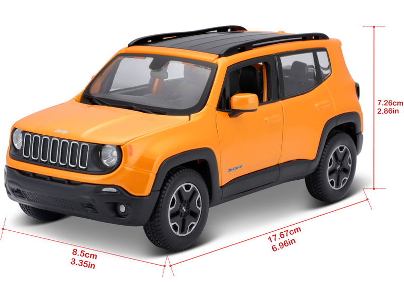 Maisto Jeep Renegade 1:24 oranžová | pkmodelar.cz