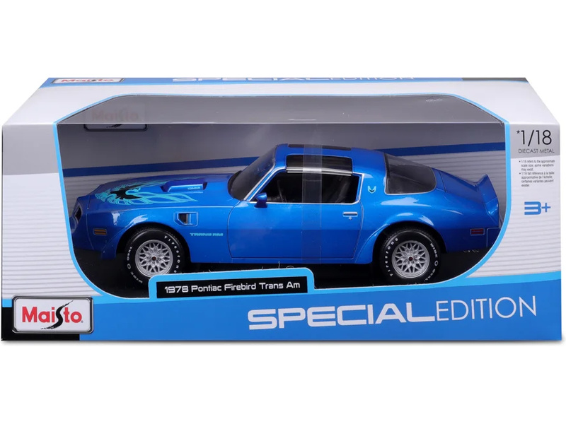 Maisto Pontiac Firebird Trans AM 1978 1:18 modrá metalíza | pkmodelar.cz