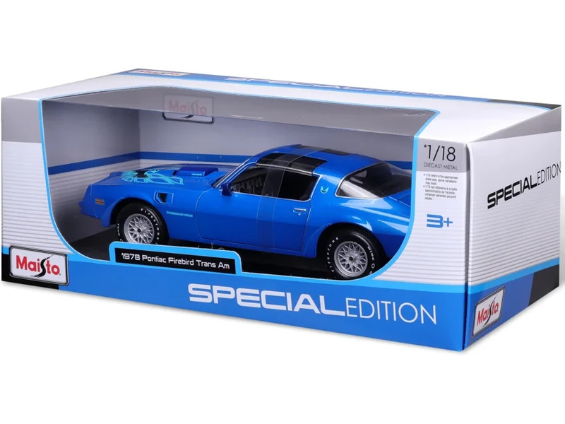 Maisto Pontiac Firebird Trans AM 1978 1:18 modrá metalíza | pkmodelar.cz