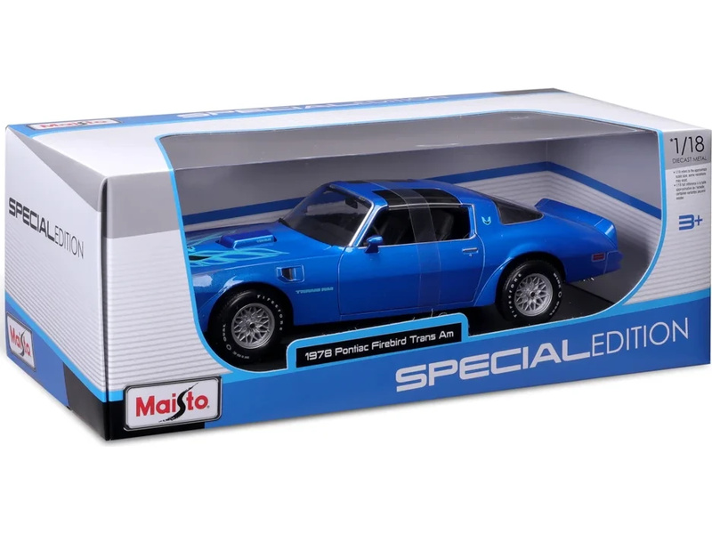 Maisto Pontiac Firebird Trans AM 1978 1:18 modrá metalíza | pkmodelar.cz