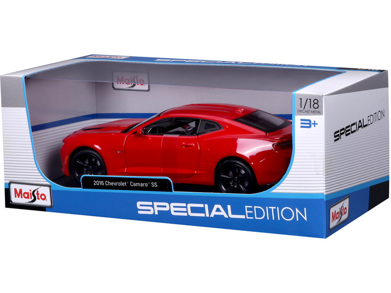 Maisto Chevrolet Camaro SS 2016 1:18 červená | pkmodelar.cz