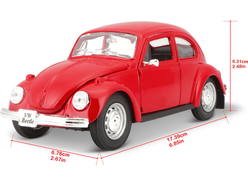 Maisto Volkswagen Beetle 1:24 červená | pkmodelar.cz