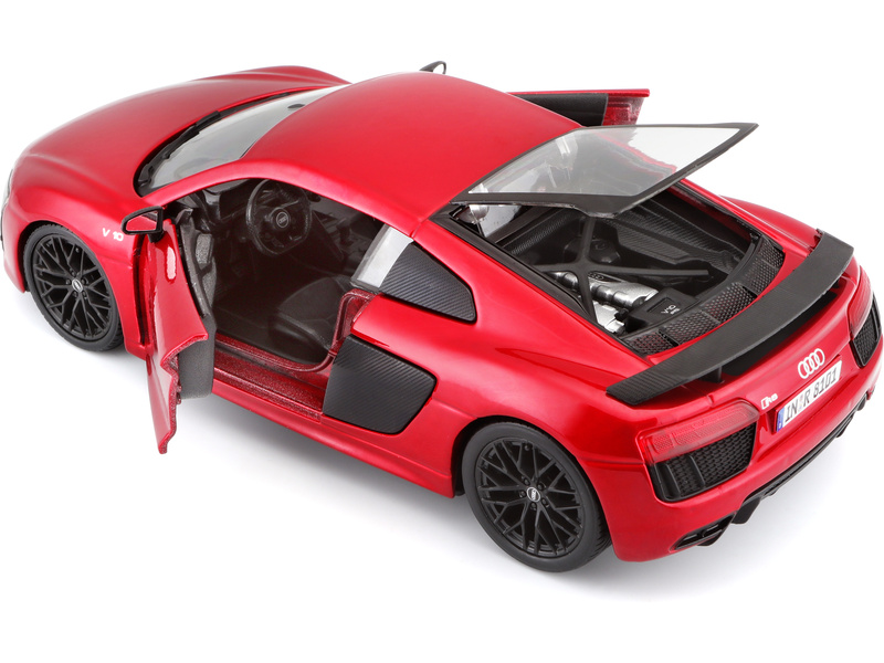 Maisto Kit Audi R8 V10 Plus 1:24 červená metalíza | pkmodelar.cz