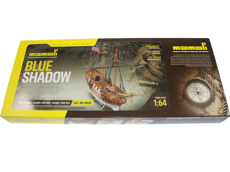 MAMOLI Blue Shadow briga 1778 1:64 kit | pkmodelar.cz