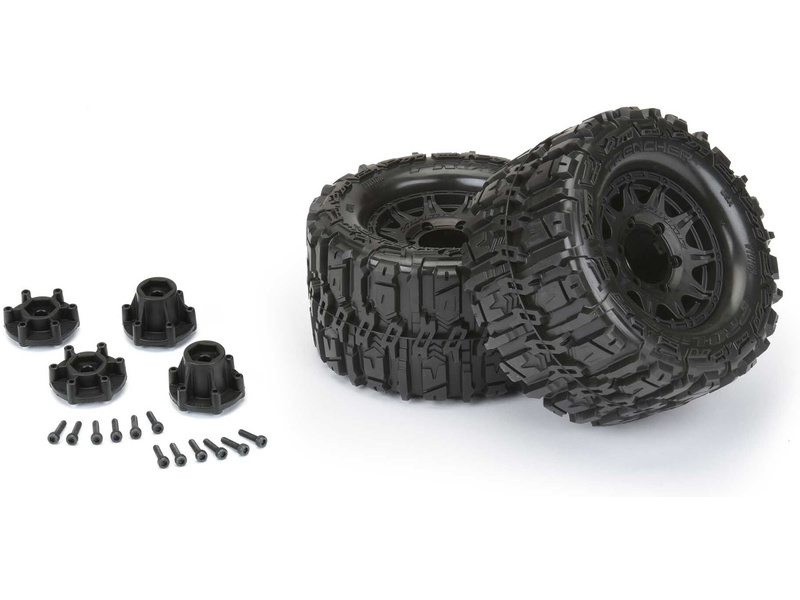 Pro-Line kolo 2.8", pneu Trencher HP Belted, disk Raid H12 černý (2) | pkmodelar.cz