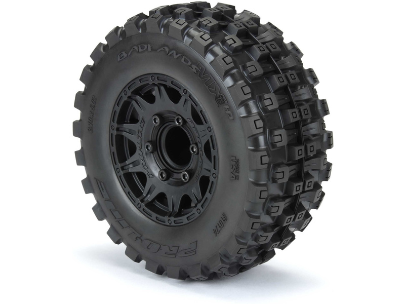 Pro-Line kolo 2.8", pneu Badlands MX28 Belted, disk Raid H12 černý (2) | pkmodelar.cz