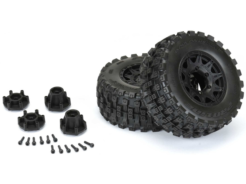 Pro-Line kolo 2.8", pneu Badlands MX28 Belted, disk Raid H12 černý (2) | pkmodelar.cz