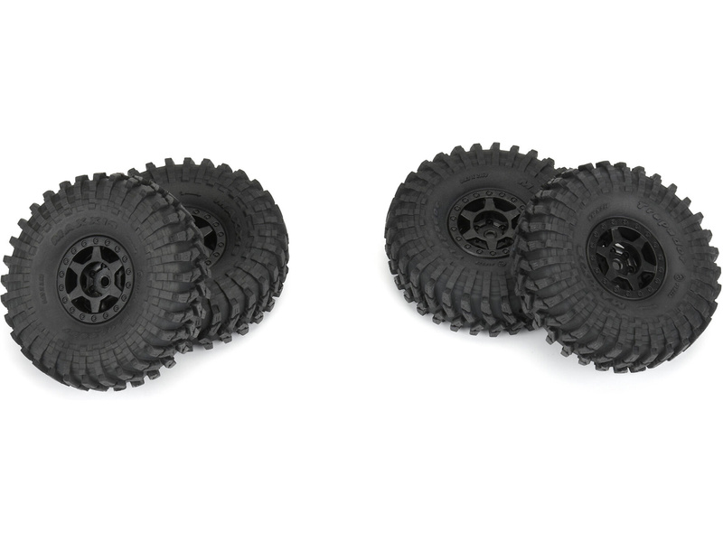 Pro-Line kolo s pneu 1:24 Maxxis Trepador 1.0", disk černý Holocomb H7mm (4) | pkmodelar.cz