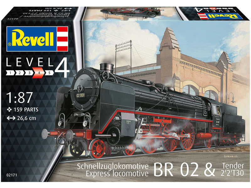 Revell 02171 Express lokomotiva BR 02 s tendrem 1:87 | pkmodelar.cz