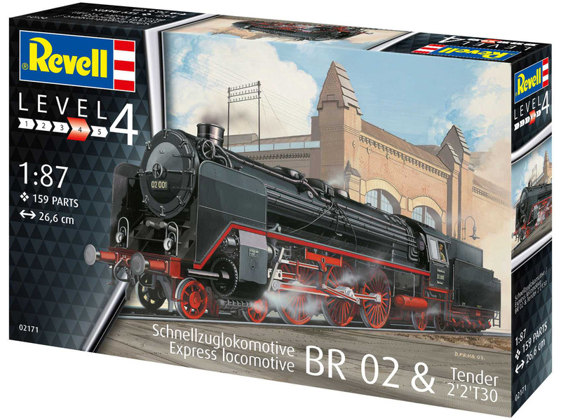 Revell 02171 Express lokomotiva BR 02 s tendrem 1:87 | pkmodelar.cz