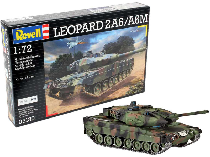 Plastikový model tanku Revell 03180 Military Leopard 2 A6M (1:72) | pkmodelar.cz