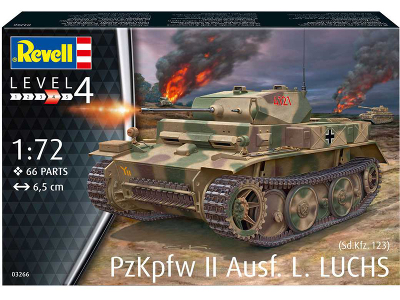 Plastikový model tanku Revell 03266 PzKpfw II Ausf.L Luchs (Sd.Kfz.123) (1:72) | pkmodelar.cz
