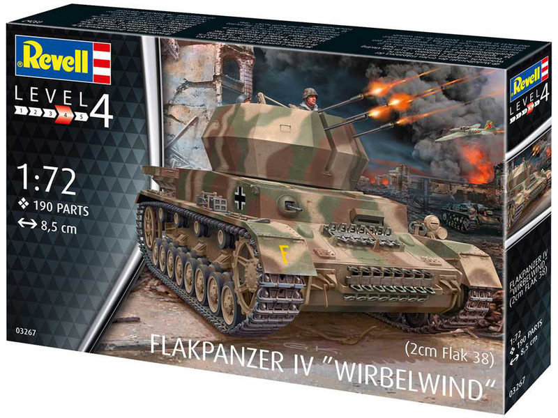 Plastikový model vojenské techniky Revell 03267 Flakpanzer IV Wirbelwind (Flak 38) (1:72) | pkmodelar.cz