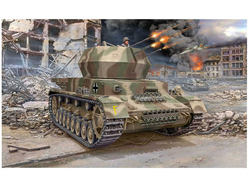 Plastikový model vojenské techniky Revell 03267 Flakpanzer IV Wirbelwind (Flak 38) (1:72) | pkmodelar.cz